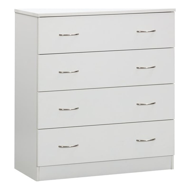 OS Home and Office Furniture Four Drawer Chest in White