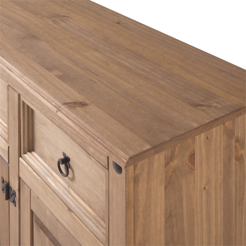 OS Home and Office Furniture Cottage Series Wood Buffet Sideboard in  Brown