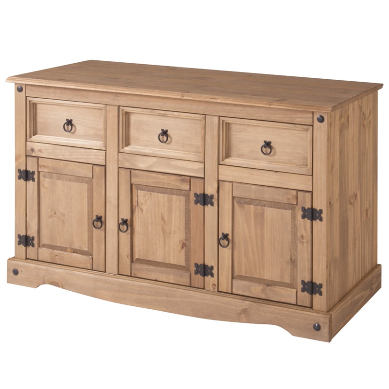 OS Home and Office Furniture Cottage Series Wood Buffet Sideboard in  Brown