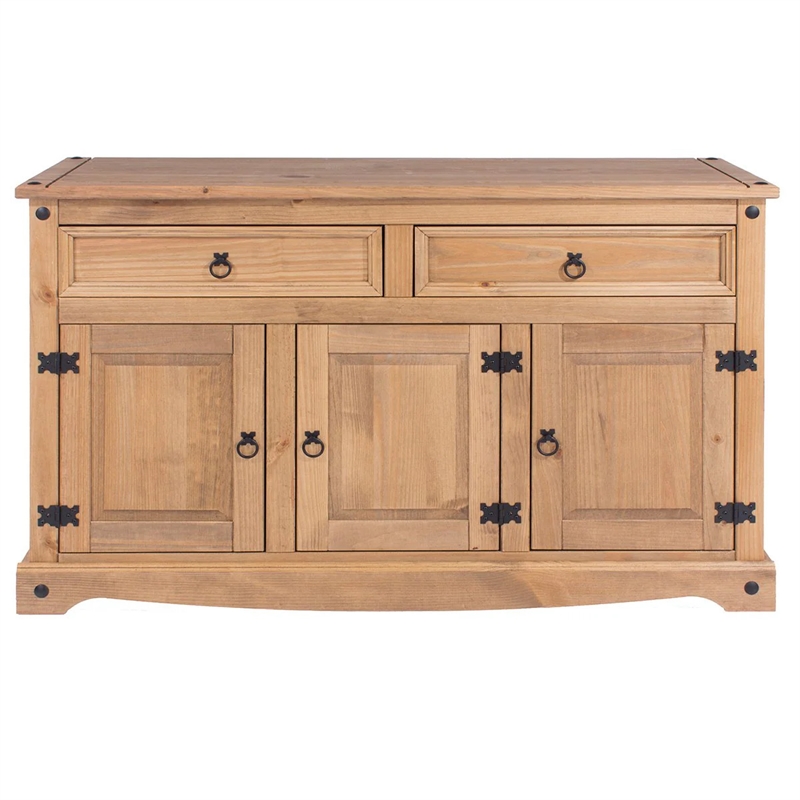 OS Home and Office Furniture Cottage Series Wood Buffet Sideboard in Brown