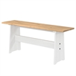OS Home and Office Furniture Solid Pine Corner Dining Booth in White