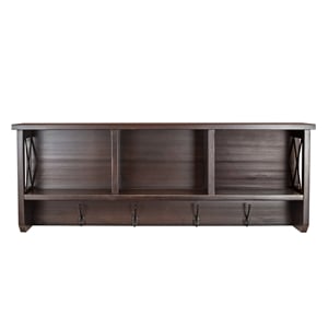 OS Home and Office Decorative Coat Rack and Storage Accent Rack in Espresso