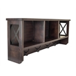 OS Home and Office Decorative Coat Rack and Storage Accent Rack in Espresso