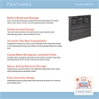 OSHOME Twin Size Black Storage Bookcase Headboard with Shelves