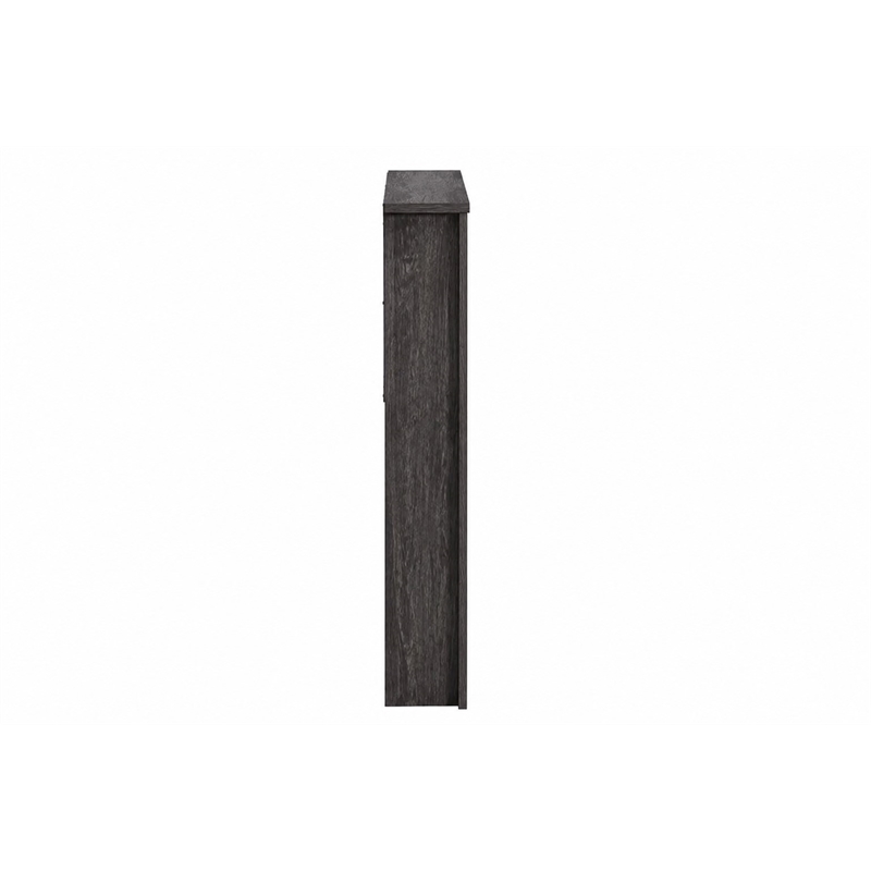 OSHOME Twin Size Black Storage Bookcase Headboard with Shelves