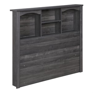 OSHOME Twin Size Black Storage Bookcase Headboard with Shelves