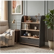 OSHOME Black Modular Storage Bookshelf with Drawer