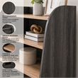 OSHOME Black Modular Storage Bookshelf with Drawer