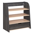 OSHOME Black Modular Storage Bookshelf with Drawer