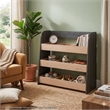 OSHOME Black 3-Tier Modular Cubby Storage Shelf