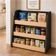 OSHOME Black 3-Tier Modular Cubby Storage Shelf