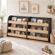 OSHOME Black 3-Tier Modular Cubby Storage Shelf
