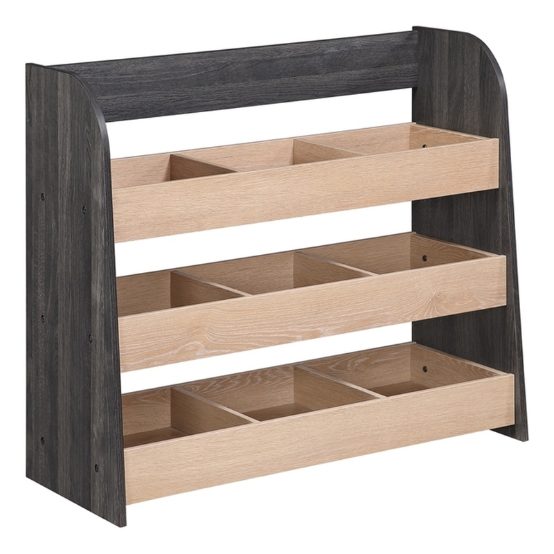 OSHOME Black 3-Tier Modular Cubby Storage Shelf