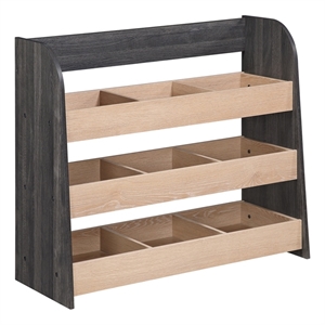 OSHOME Black 3-Tier Modular Cubby Storage Shelf