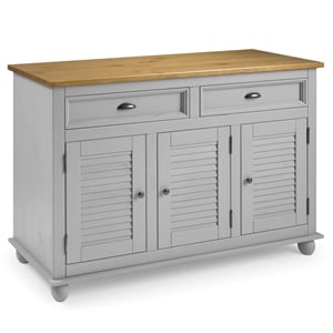 Solid Pine Farmhouse Buffet/Sideboard Cabinet in Corona Gray and Brown