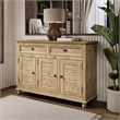 Solid Pine Farmhouse Buffet/Sideboard Cabinet in Corona Brown