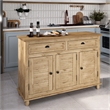 Solid Pine Farmhouse Buffet/Sideboard Cabinet in Corona Brown