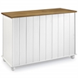 Solid Pine Farmhouse Buffet/Sideboard Cabinet in Distressed White and Brown