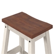 Solid Pine 5-Piece Farmhouse Drop Leaf Dining Table Set in Distressed White