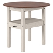 Solid Pine 5-Piece Farmhouse Drop Leaf Dining Table Set in Distressed White