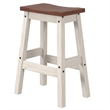Solid Pine 5-Piece Farmhouse Drop Leaf Dining Table Set in Distressed White