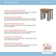 Solid Pine 3-Piece Farmhouse Nesting Side Table Set in Corona Gray