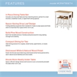 Solid Pine 3-Piece Farmhouse Folding Dining Table Set in Distressed White