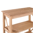 Solid Pine Farmhouse 3-Tier Bookcase Shelf in Corona Brown