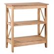 Solid Pine Farmhouse 3-Tier Bookcase Shelf in Corona Brown