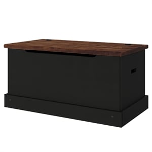 Solid Pine Farmhouse Storage/Blanket Trunk Chest in Harvest Black and Brown