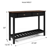 Solid Pine Farmhouse Console Table in Harvest Black and Brown