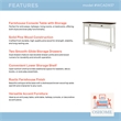 Solid Pine Farmhouse Console Table in Harvest White and Brown