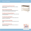 Solid Pine Farmhouse Kitchen Island/Prep Table in Harvest White and Brown