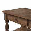 Solid Pine Farmhouse Kitchen Island/Prep Table in Harvest Brown