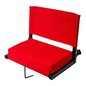 Outdoor Leisure Products 16&quot Transitional Metal Large Stadium Chairs in Red