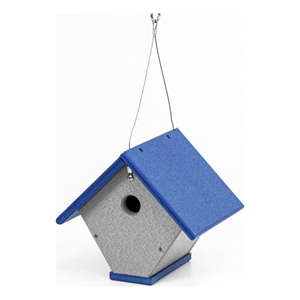 Outdoor Leisure Products Plastic Wren or Chickadee Bird House in Multi-Color