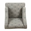 HomePop Traditional Fabric Geometric Swoop Arm Accent Chair in Gray Finish