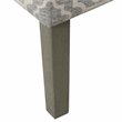 HomePop Traditional Fabric Geometric Swoop Arm Accent Chair in Gray Finish