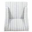 HomePop Traditional Wood & Fabric Stripe Pattern Swoop Accent Chair in Blue