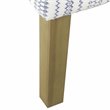 HomePop Traditional Wood & Fabric Stripe Pattern Swoop Accent Chair in Blue