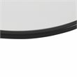 HomePop Triangle Modern Metal Accent Table with Round Mirror Top in Black