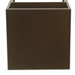 HomePop Square Modern Metal Accent Table with Shelf Storage in Dark Walnut