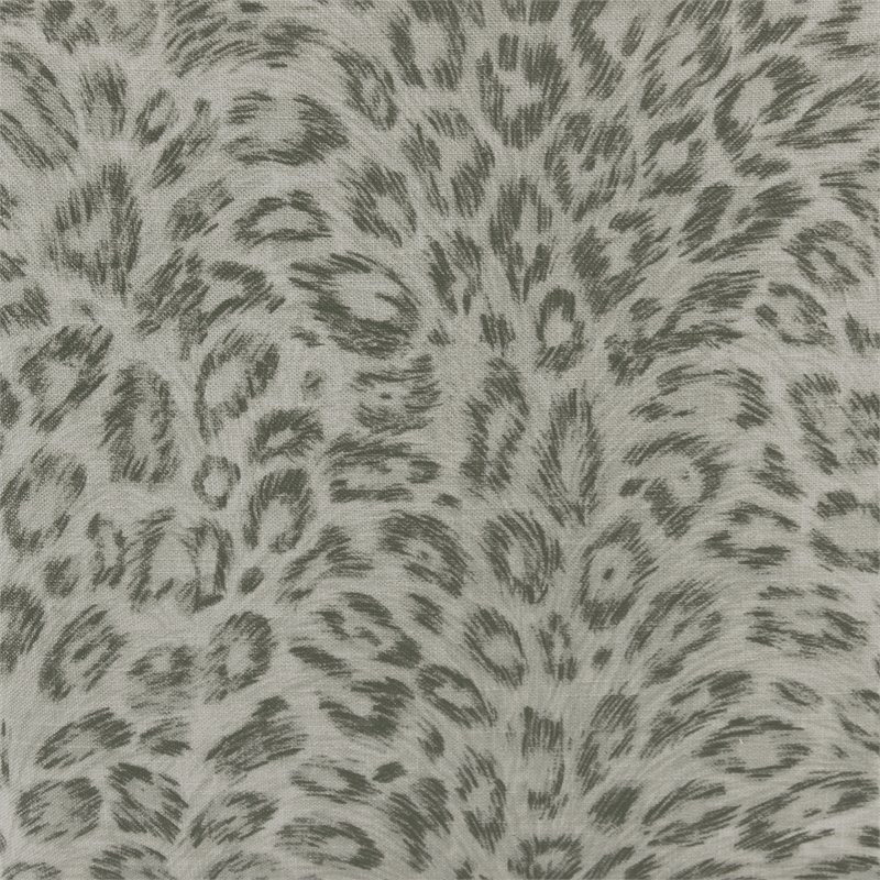HomePop Fabric Cheetah Pattern Parker Accent Chair with Pillow in Gray