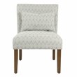 HomePop Transitional Fabric Parker Accent Chair with Pillow in Textured Gray