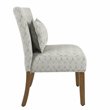 HomePop Transitional Fabric Parker Accent Chair with Pillow in Textured Gray