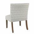 HomePop Transitional Fabric Parker Accent Chair with Pillow in Textured Gray