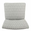 HomePop Transitional Fabric Parker Accent Chair with Pillow in Textured Gray