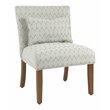 HomePop Transitional Fabric Parker Accent Chair with Pillow in Textured Gray