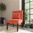 HomePop Transitional Fabric Parker Accent Chair with Pillow in Orange