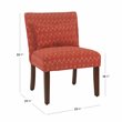 HomePop Transitional Fabric Parker Accent Chair with Pillow in Orange